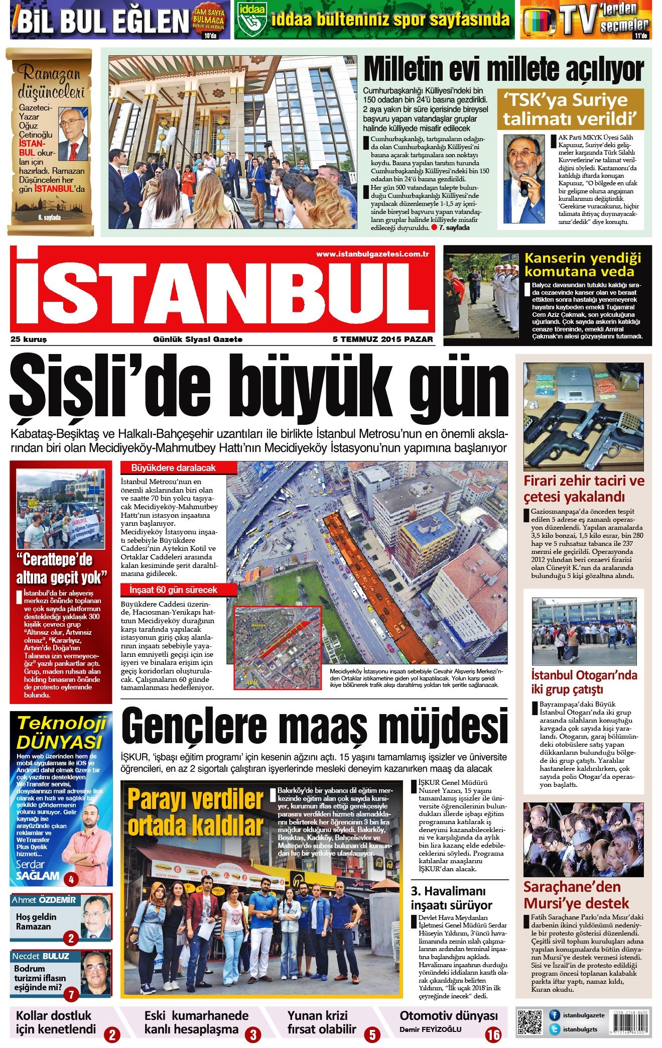 İstanbul Gazetesi - 5 Temmuz 2015