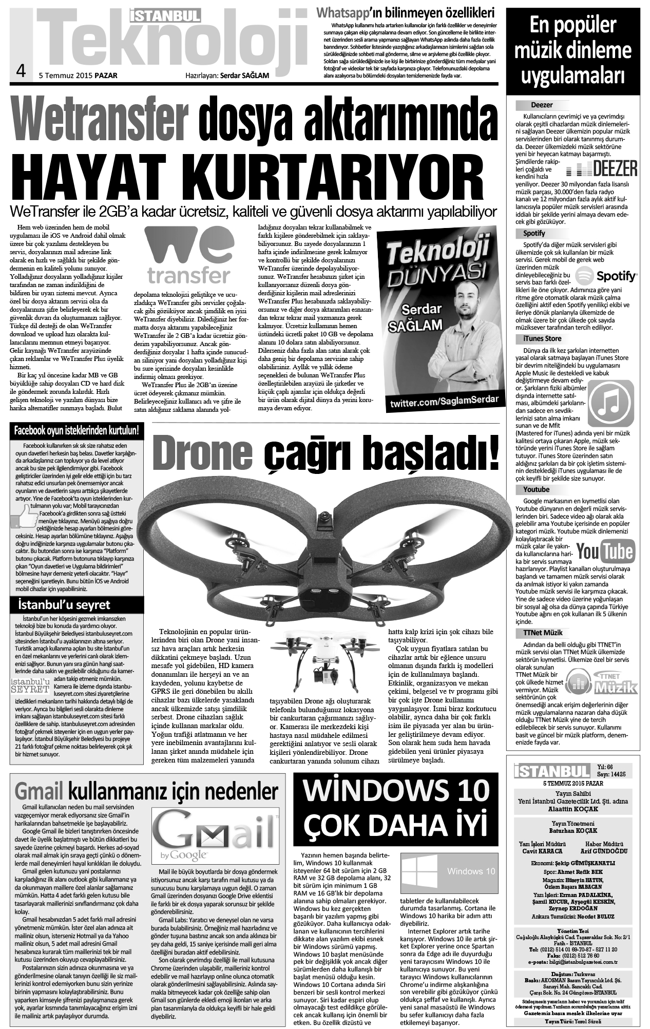 İstanbul Gazetesi - 5 Temmuz 2015