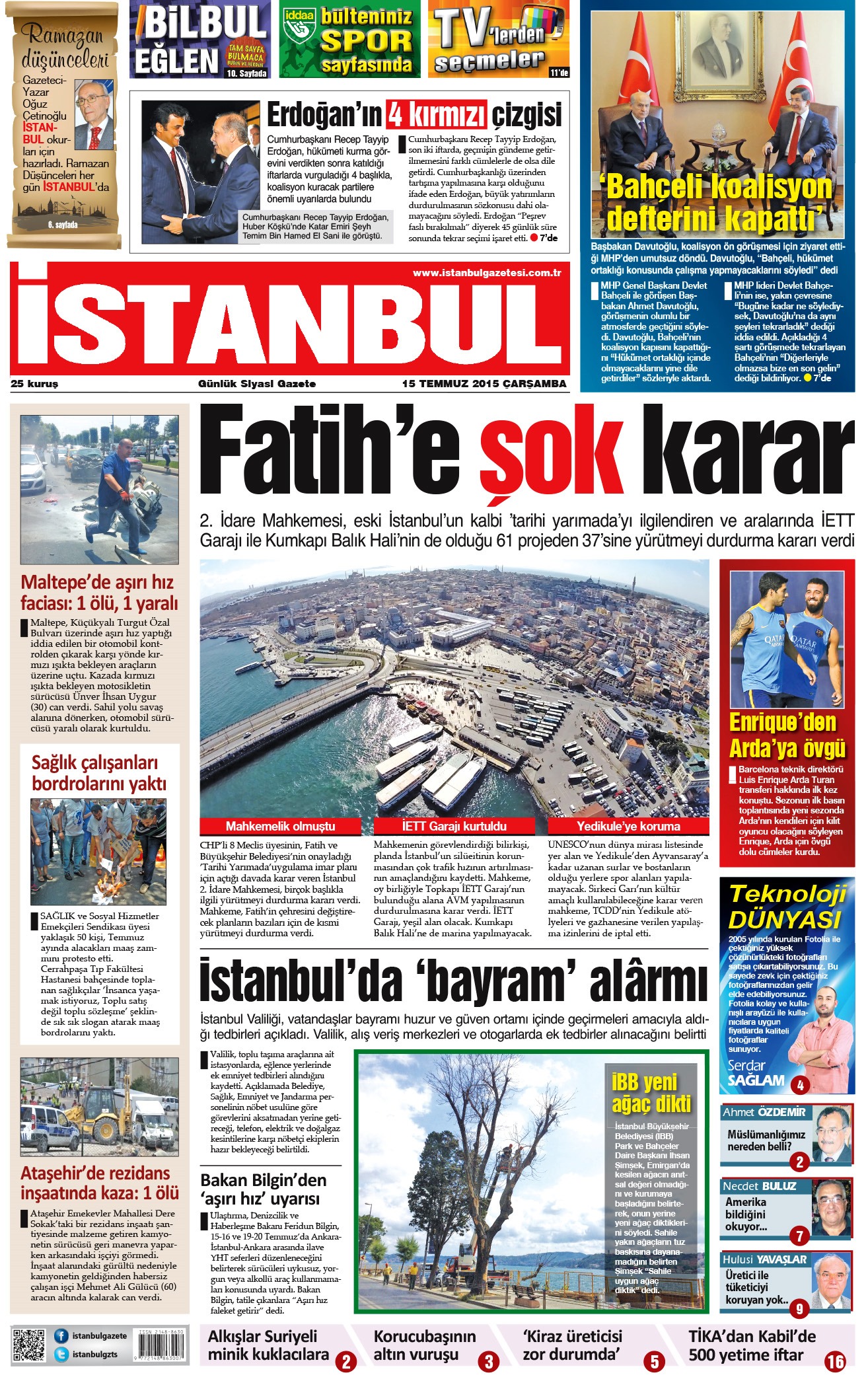 İstanbul Gazetesi - 15 Temmuz 2015
