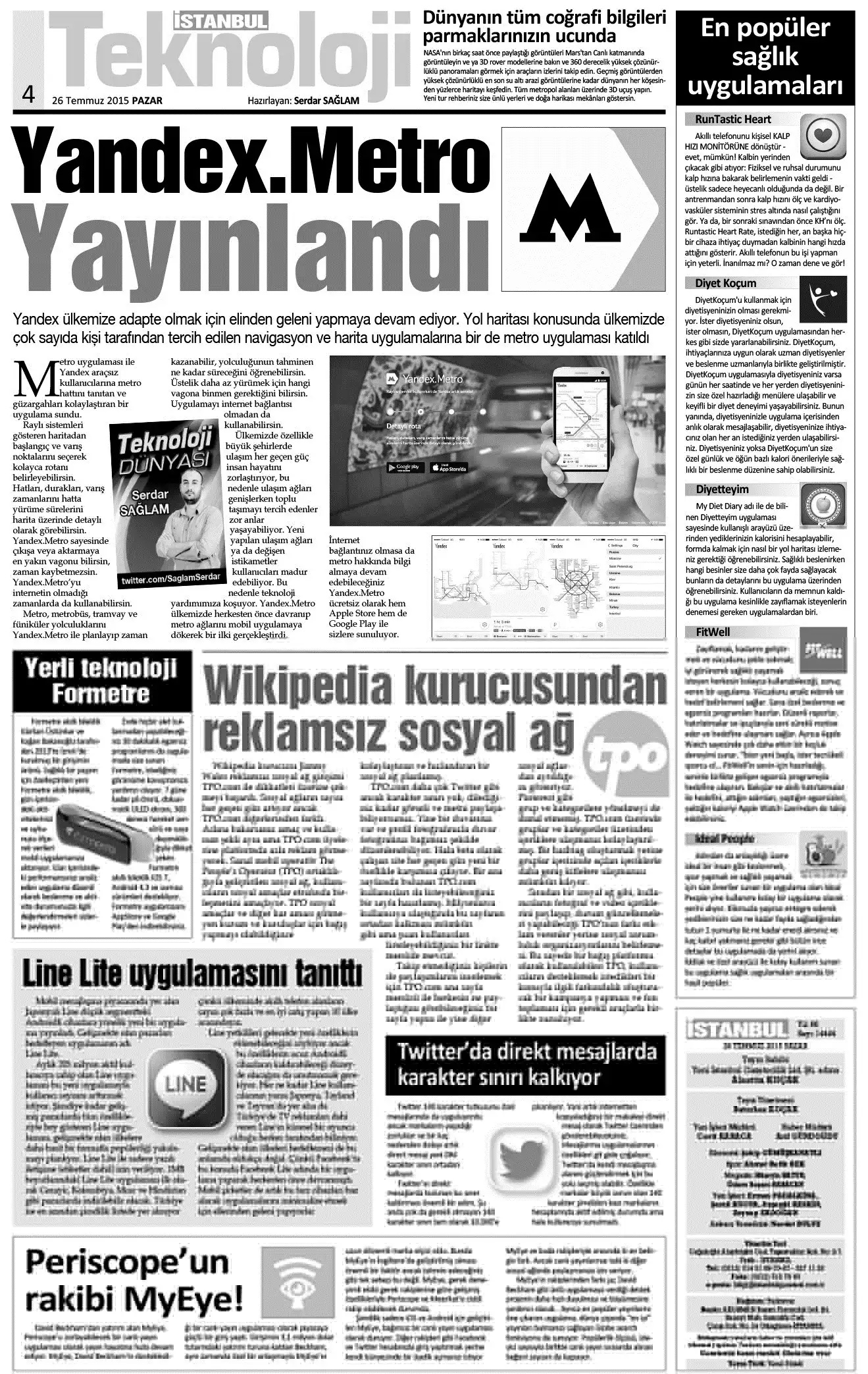 İstanbul Gazetesi - 26 Temmuz 2015