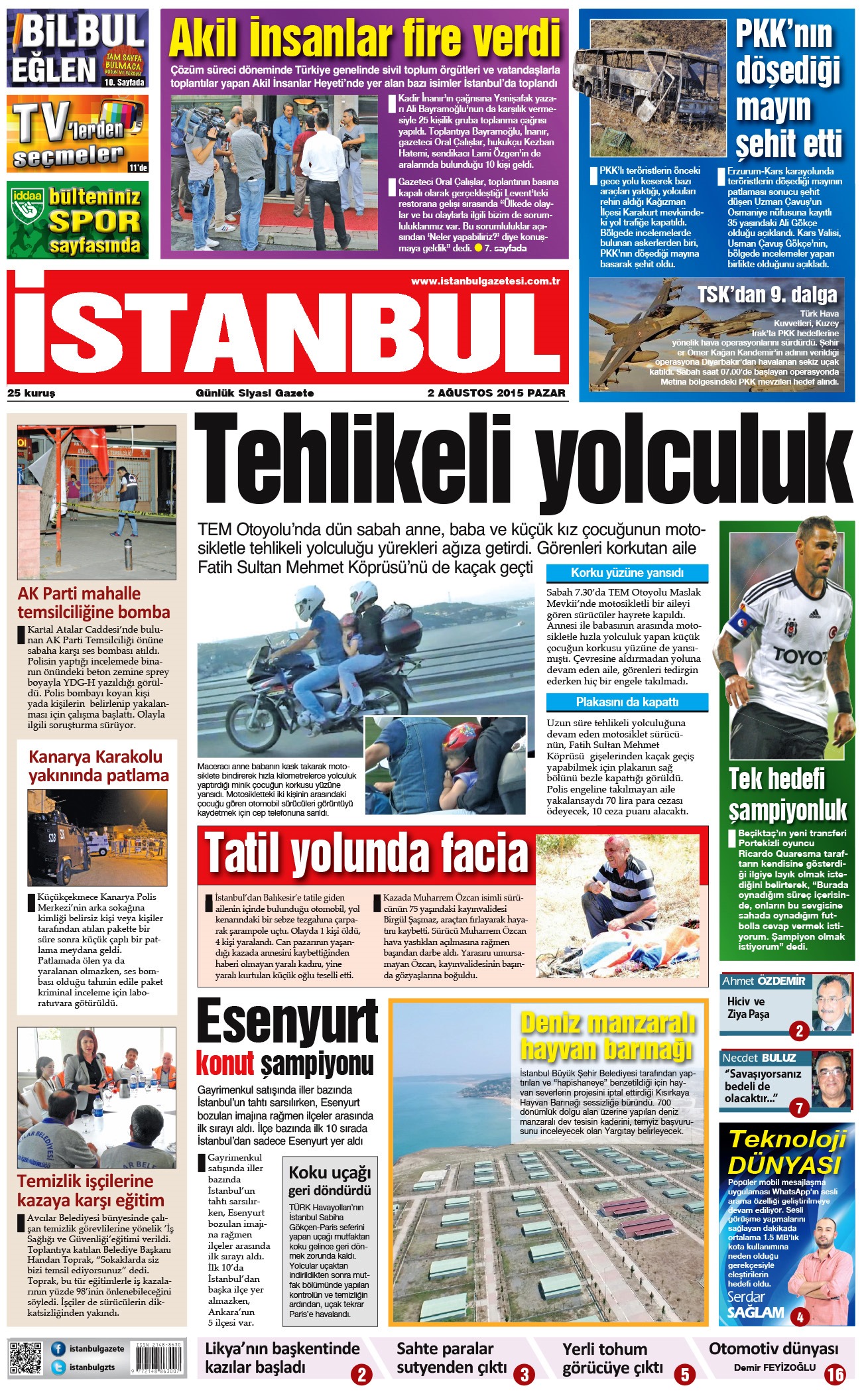 İstanbul Gazetesi - 2 Ağustos 2015