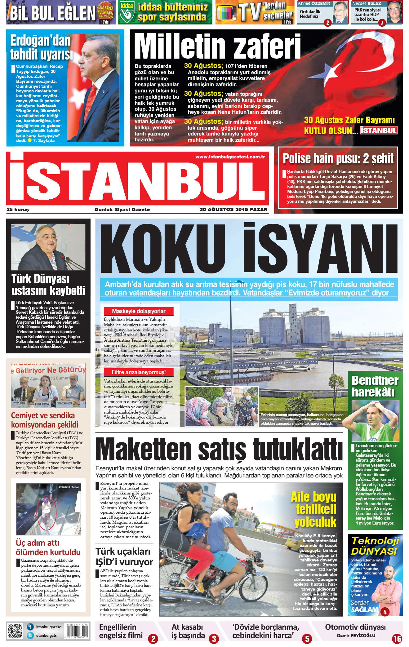 İstanbul Gazetesi - 30 Ağustos 2015