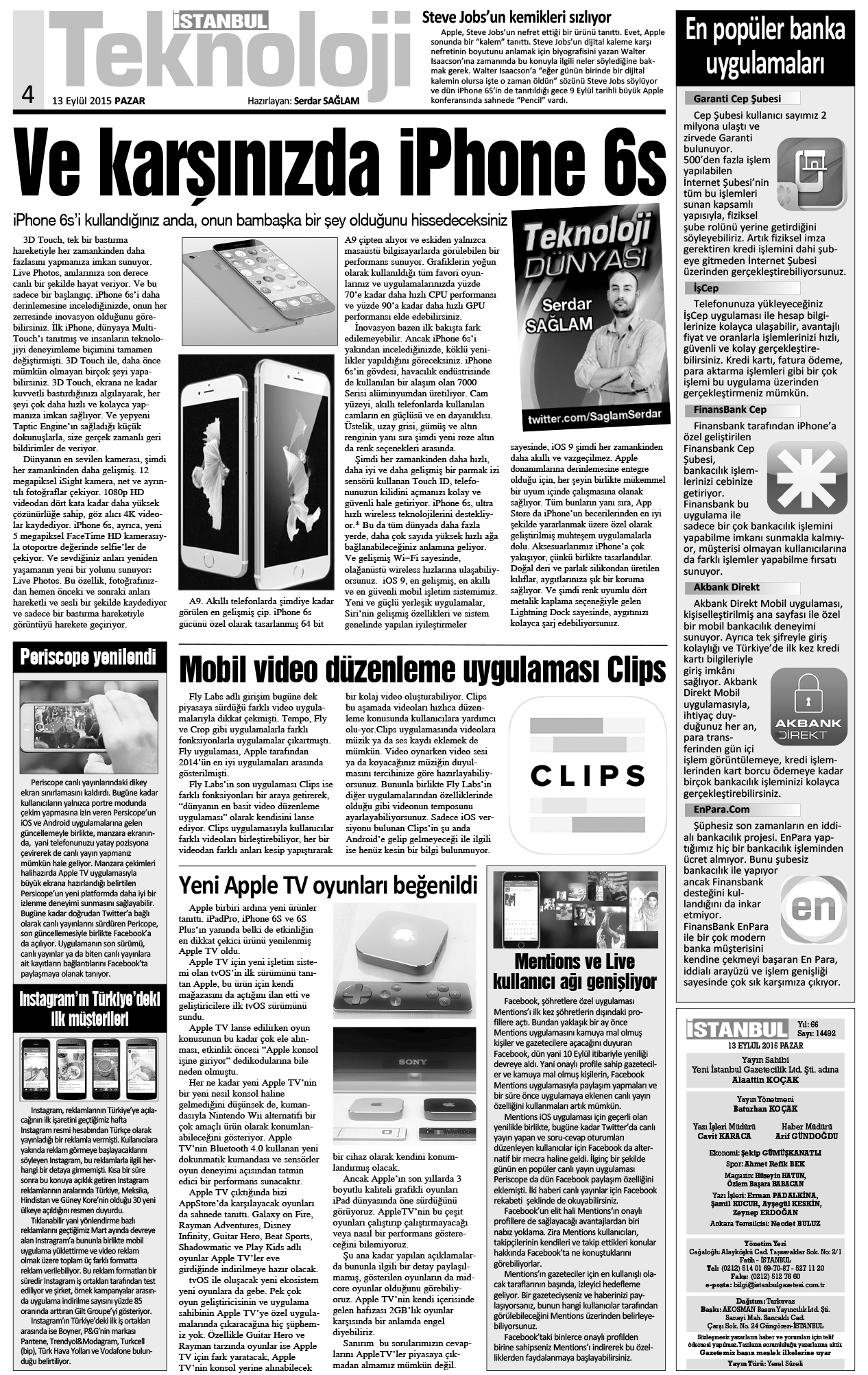 İstanbul Gazetesi - 13 Eylül 2015