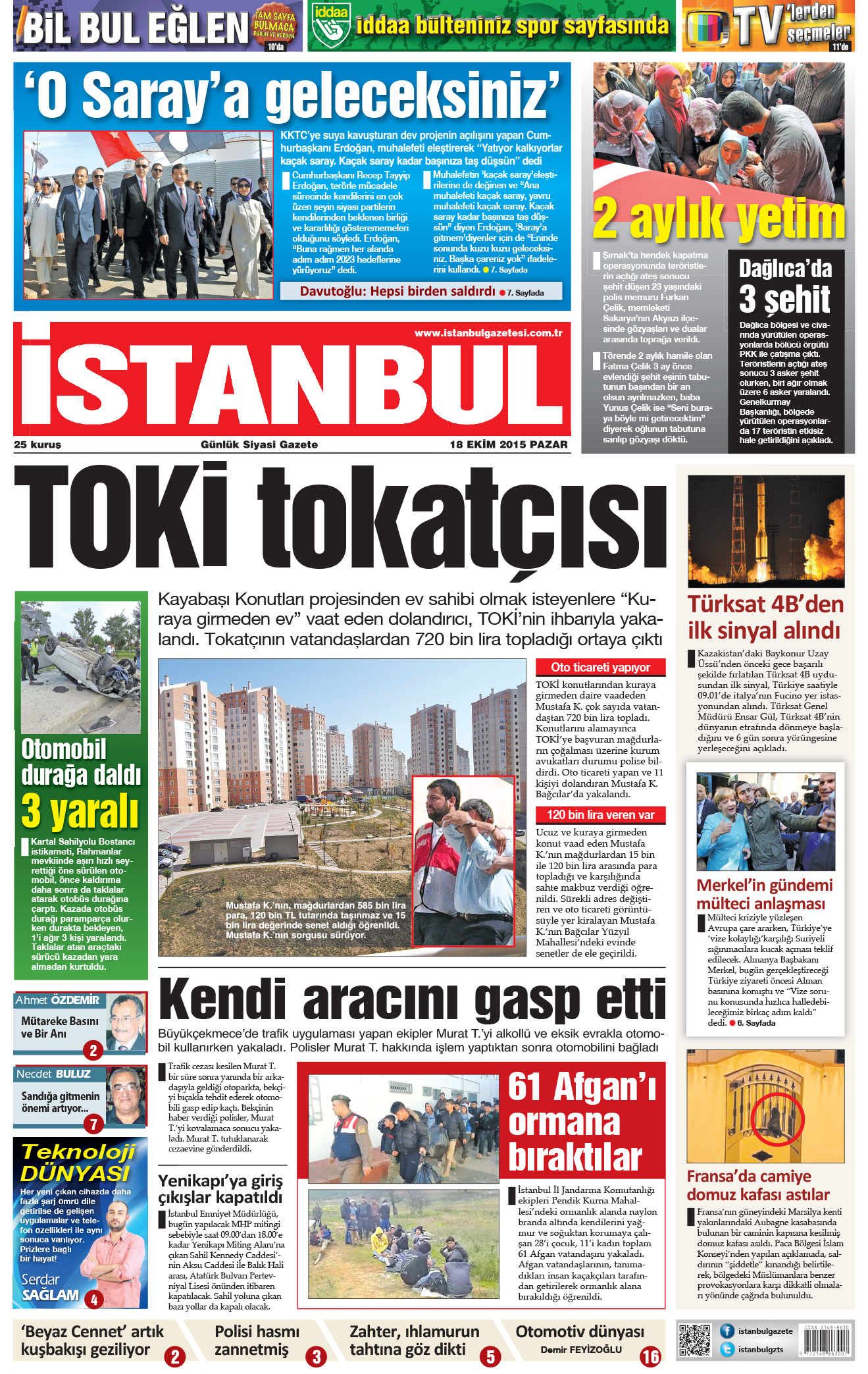 İstanbul Gazetesi - 18 Ekim 2015