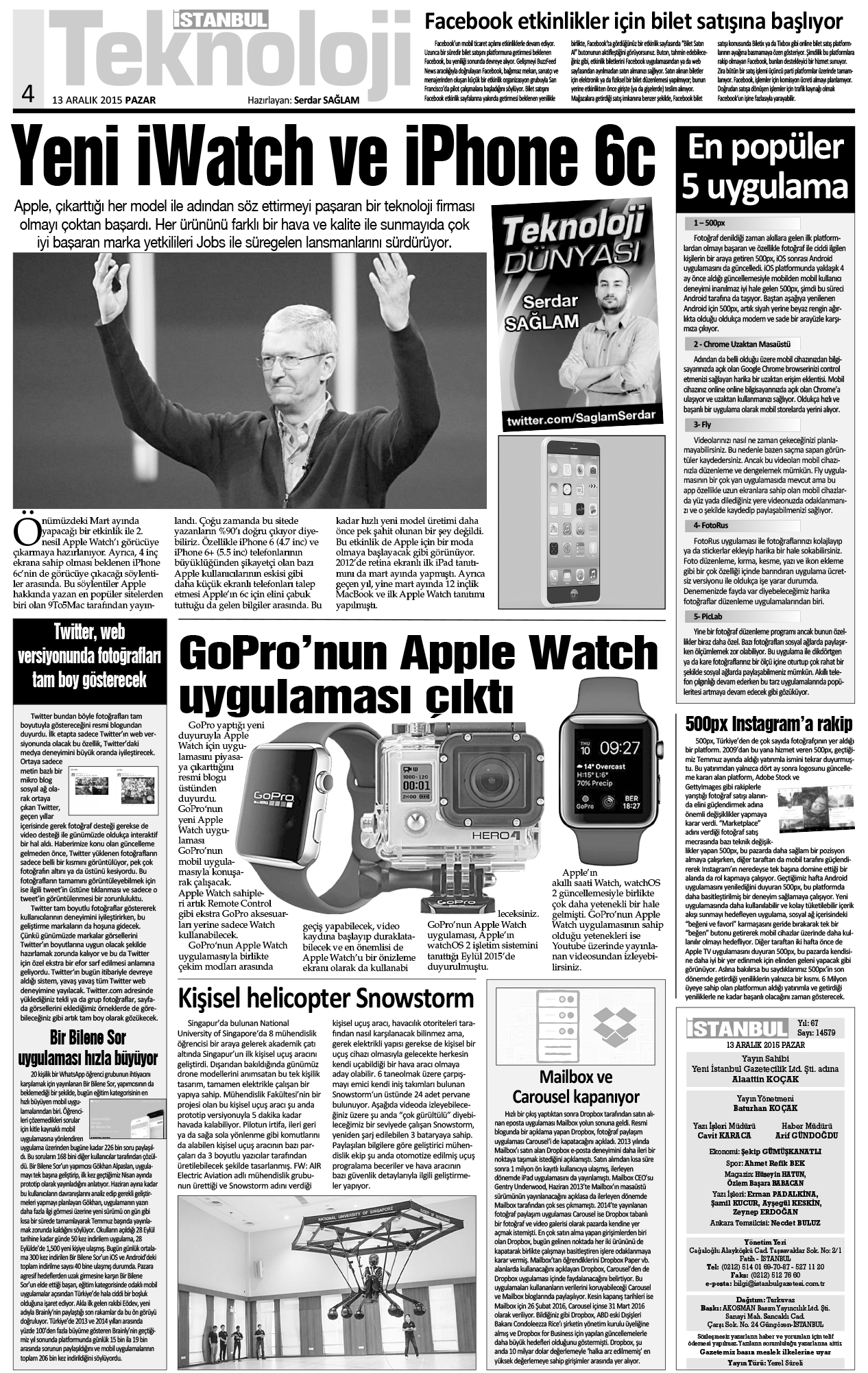 İstanbul Gazetesi - 13 Aralık 2015