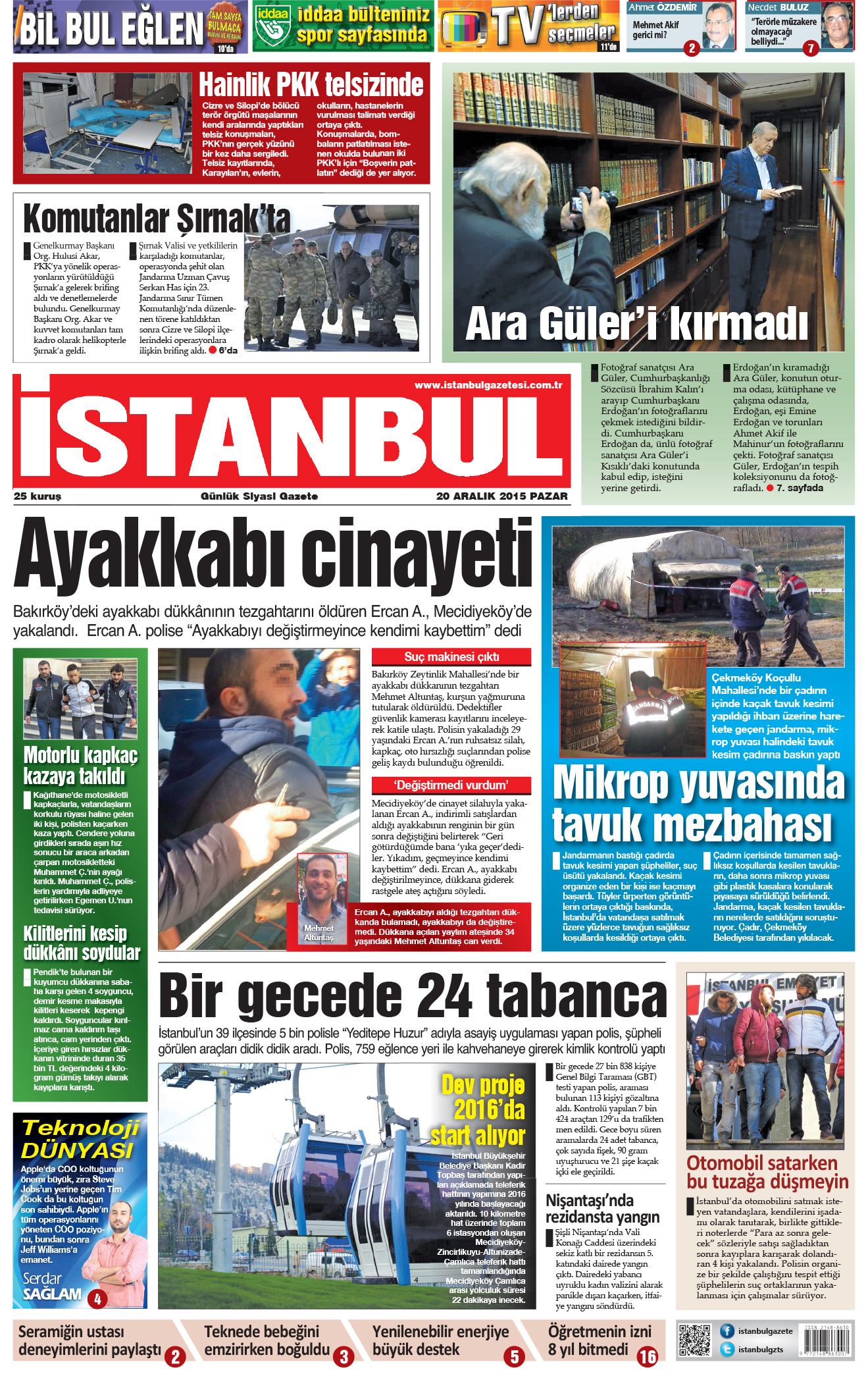 İstanbul Gazetesi - 20 Aralık 2015