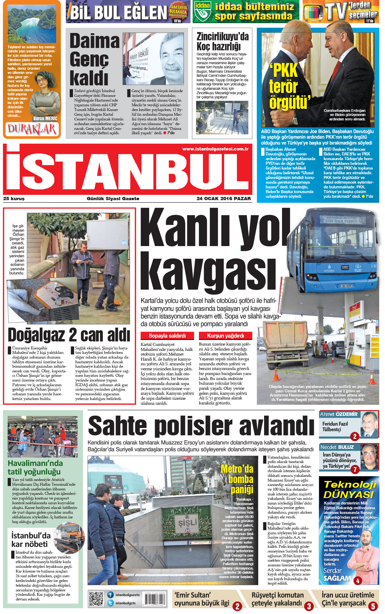 İstanbul Gazetesi - 24 Ocak 2016
