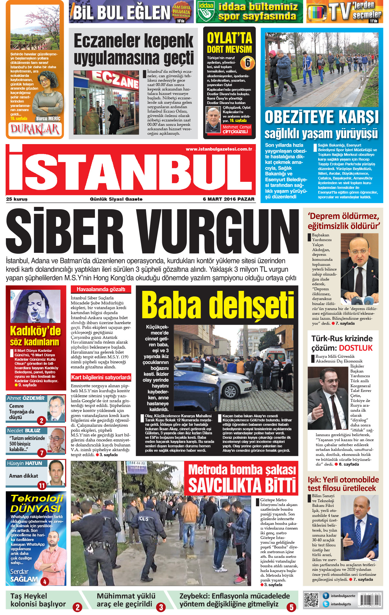 İstanbul Gazetesi - 6 Mart 2016